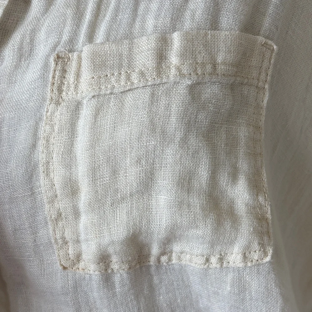 C&C California 100% Linen Button-Up Top size L - Picture 8 of 10